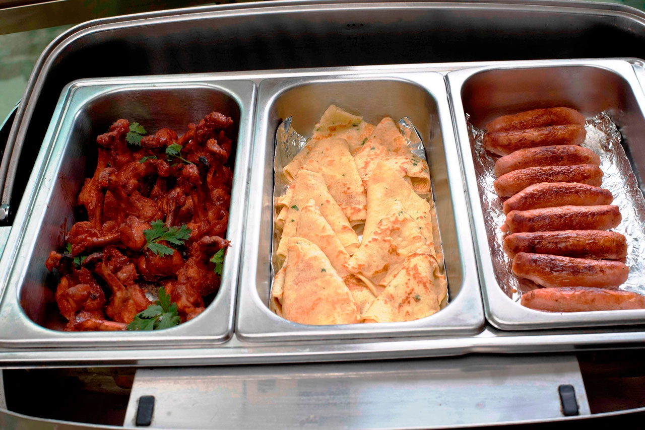 Outside catering setup
